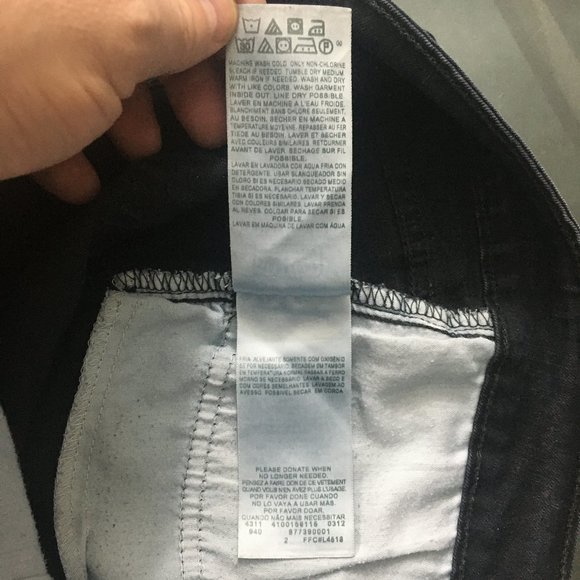 Levis Womens 10 Black Studded Embroidered Mid Rise Cotton Blend Skinny Jeans - Picture 8 of 11